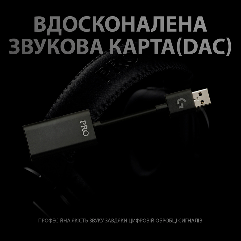 Ігрова гарнітура Logitech G Pro USB (Black) фото