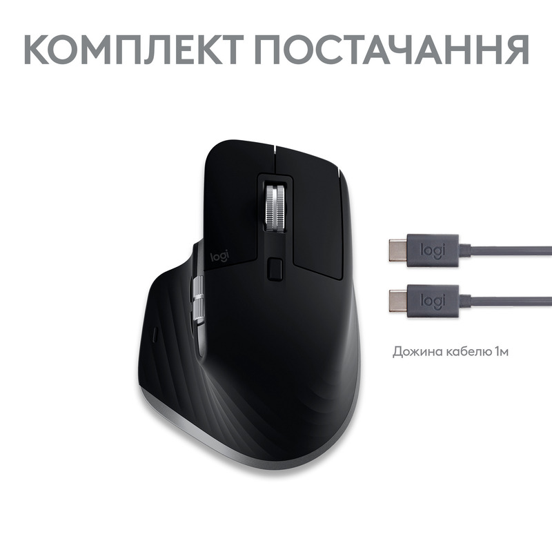 Миша Logitech MX Master 3S For Mac Performance Wireless (Space Grey) 910-006571 фото
