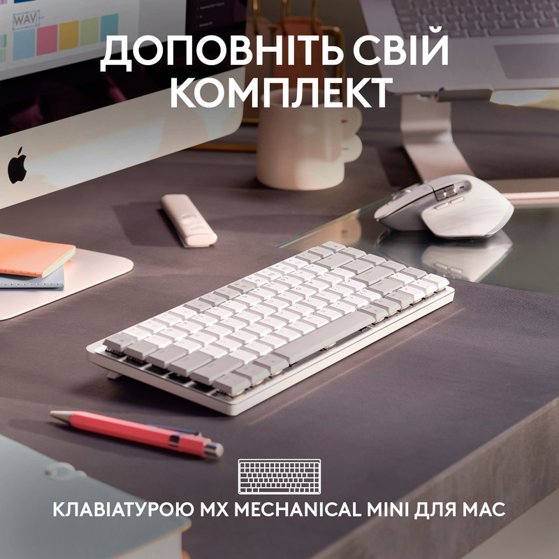 Миша Logitech MX Master 3S For Mac Performance Wireless (Pale Grey) 910-006572 фото