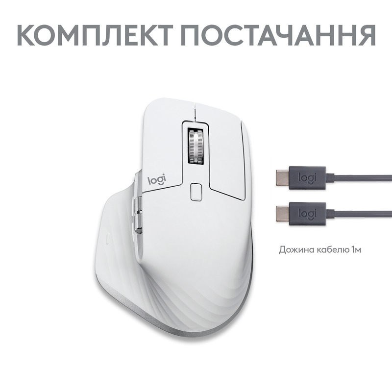 Миша Logitech MX Master 3S For Mac Performance Wireless (Pale Grey) 910-006572 - фото - №10