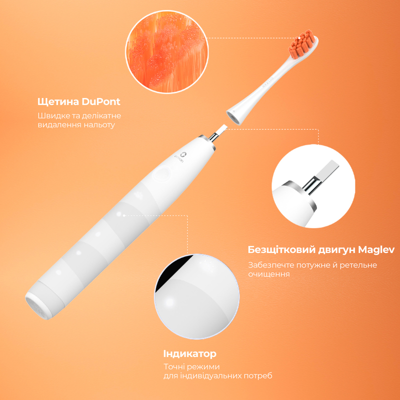 Розумна зубна електрощітка Oclean Flow (White) фото