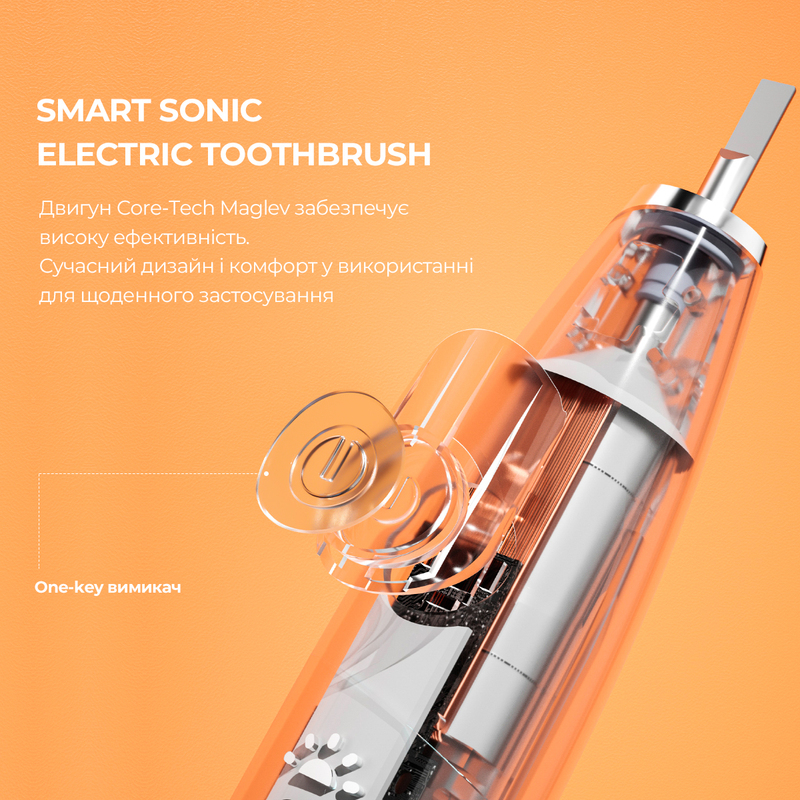 Розумна зубна електрощітка Oclean Flow (White) фото