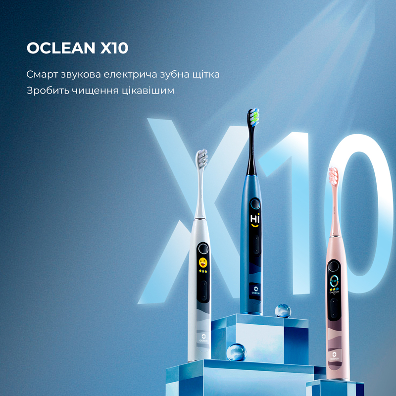 Розумна зубна електрощітка Oclean X10 (Coral Pink) фото