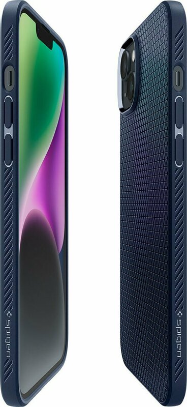 Чохол для iPhone 14 Spigen Liquid Air (Navy Blue) - фото - №3