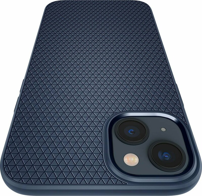 Чохол для iPhone 14 Spigen Liquid Air (Navy Blue) - фото - №5