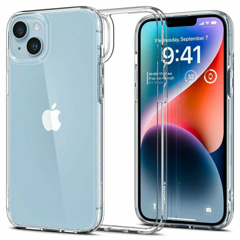 Чохол для iPhone 14 Spigen Ultra Hybrid (Crystal Clear) - фото - №6