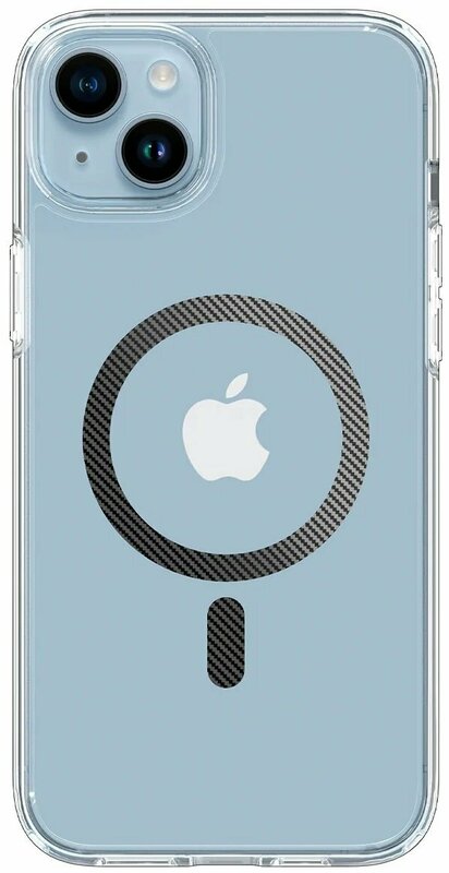 Чохол для iPhone 14 Spigen Ultra Hybrid MagFit (Carbon Fiber) - фото - №0