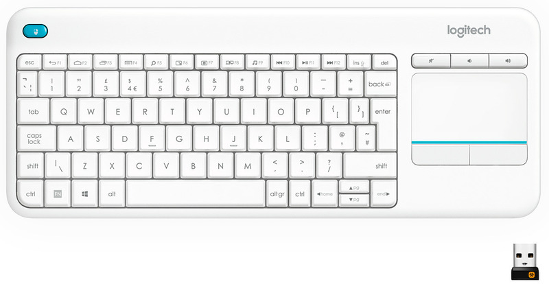 Клавiатура Logitech K400 Touch Plus UA Wireless (White) 920-007146 - фото - №0