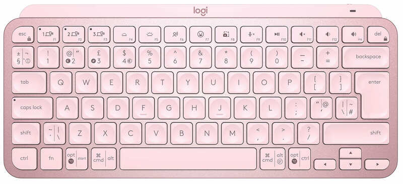 Клавиатура Logitech MX Keys Mini Minimalist Illuminated UA Wireless (Rose) 920-010500 - фото - №0
