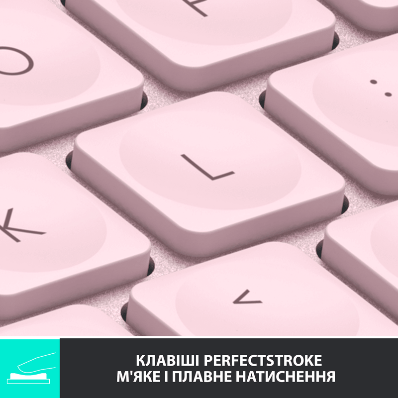 Клавиатура Logitech MX Keys Mini Minimalist Illuminated UA Wireless (Rose) 920-010500 - фото - №1