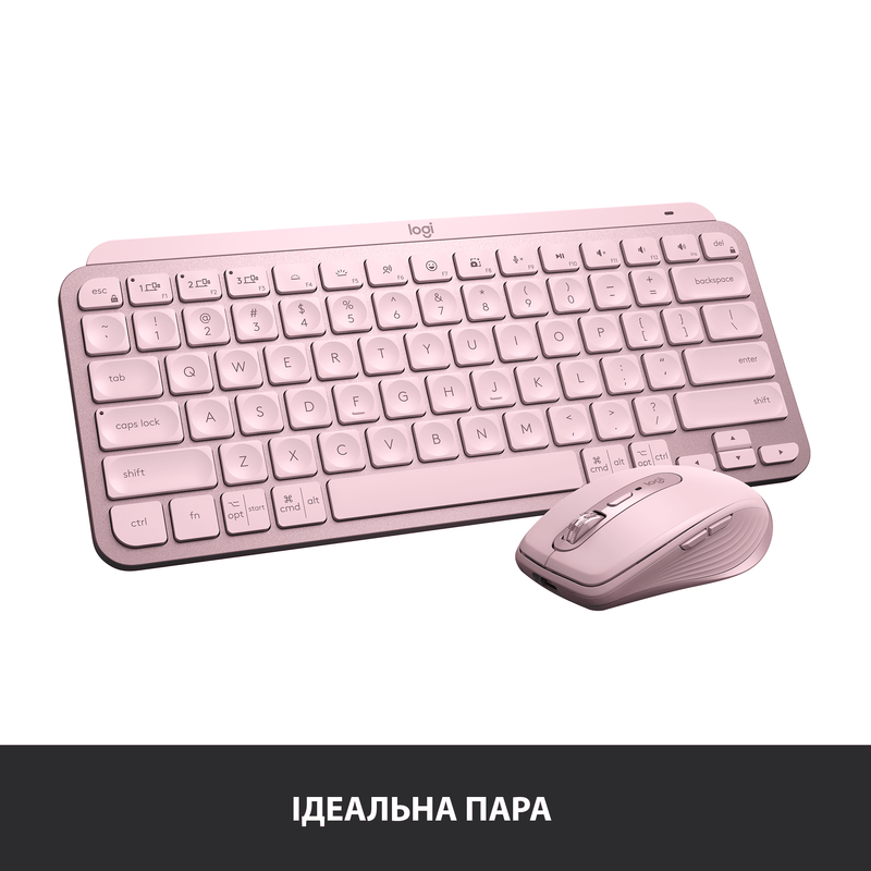 Клавиатура Logitech MX Keys Mini Minimalist Illuminated UA Wireless (Rose) 920-010500 - фото - №9