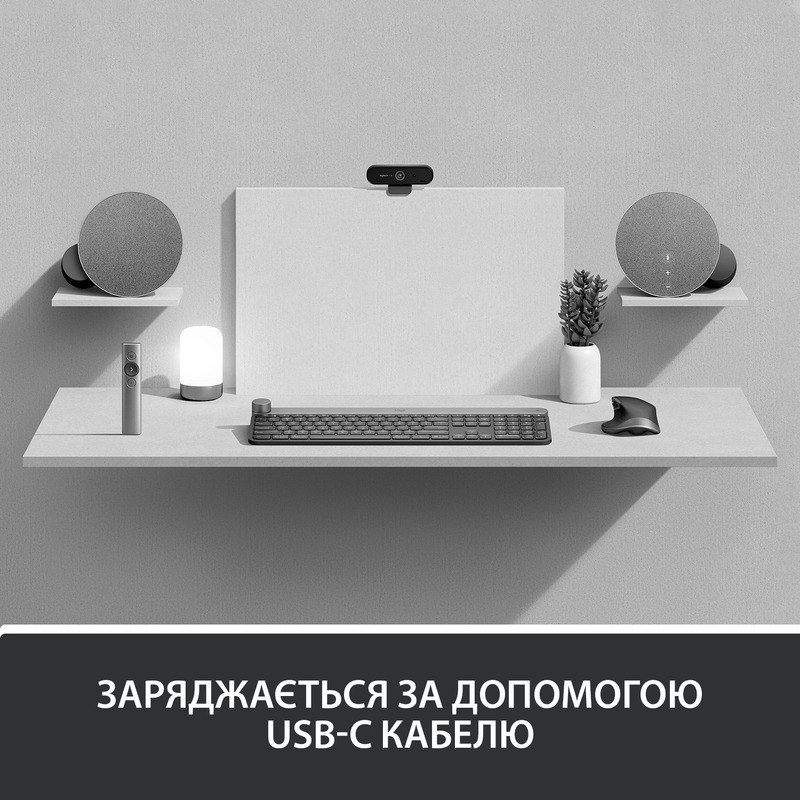 Клавiатура Logitech CRAFT UA USB/Bluetooth (Black) 920-008504 - фото - №7
