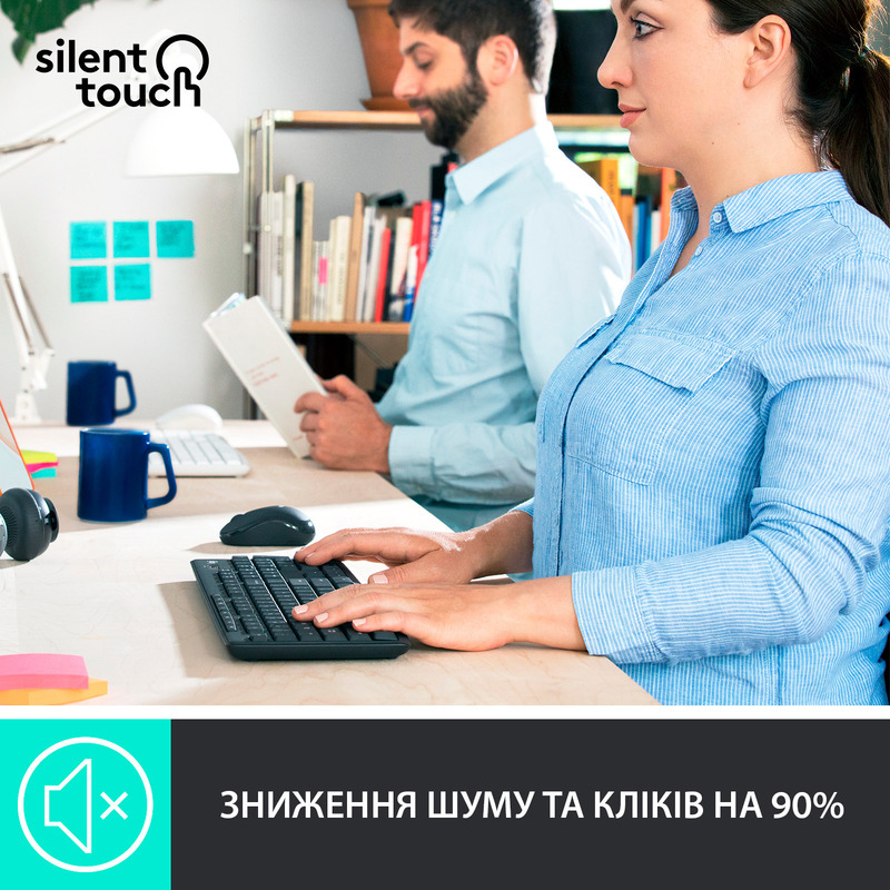 Комплект Logitech MK295 Silent UA Wireless (Graphite) 920-009800 фото