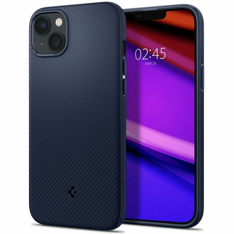 Чохол для iPhone 14 Plus Spigen Mag Armor MagFit (Navy Blue) - фото - №3
