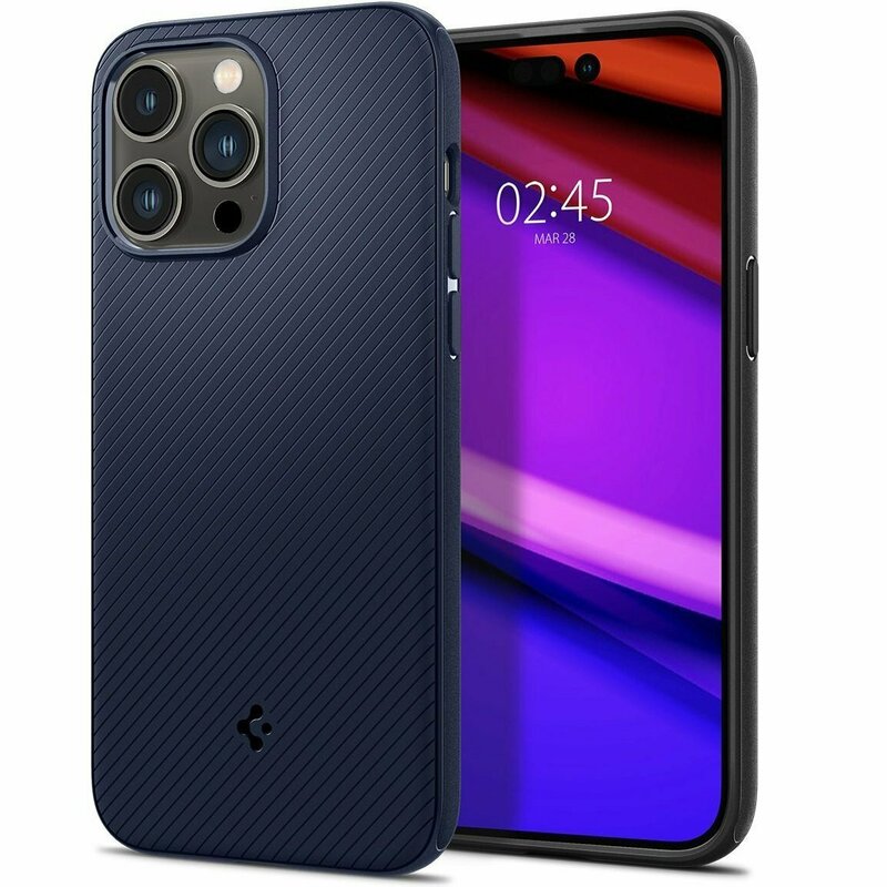 Чохол для iPhone 14 Pro Spigen Mag Armor MagFit (Navy Blue) фото