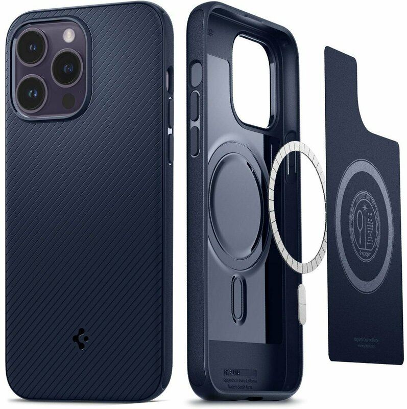 Чохол для iPhone 14 Pro Spigen Mag Armor MagFit (Navy Blue) фото