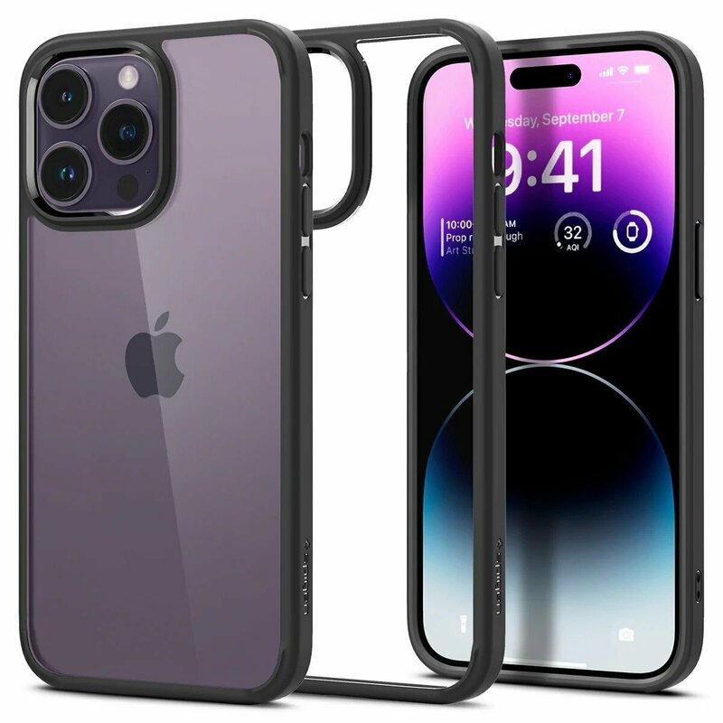 Чохол для iPhone 14 Pro Spigen Ultra Hybrid (Matte Black) - фото - №5