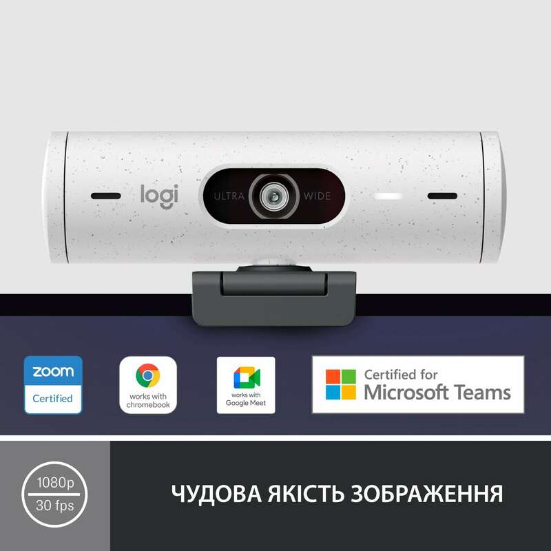 Камера для стриминга Logitech BRIO 500 (White) L960-001428 - фото - №1