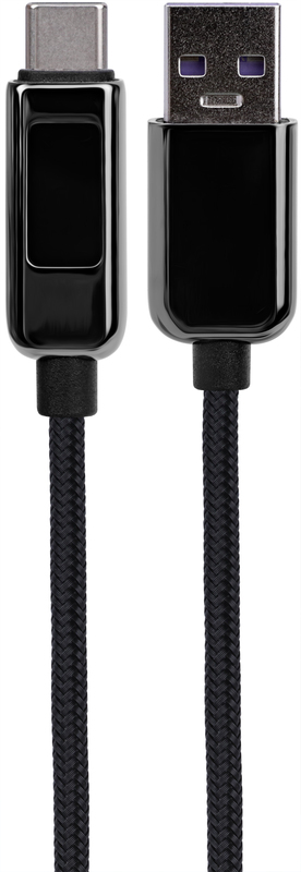 Кабель USB - USB-C Q.Energy 1m Digital LED display 30W (Black) фото