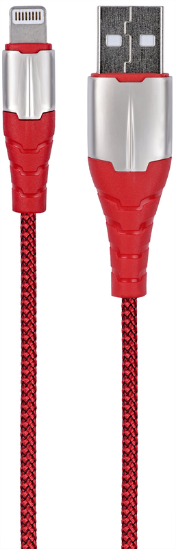 Кабель USB - Lightning Q.Energy 1.2m плетений (Red) фото