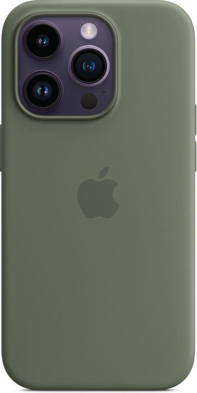 Чохол Apple Silicone Case with MagSafe (Olive) MQUH3ZE/A для iPhone 14 Pro фото