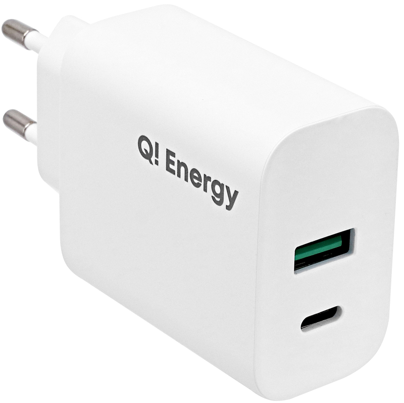 Ун. МЗП Q.Energy 2UTR3069-QP USB-A + USB-C max 38W (White) фото