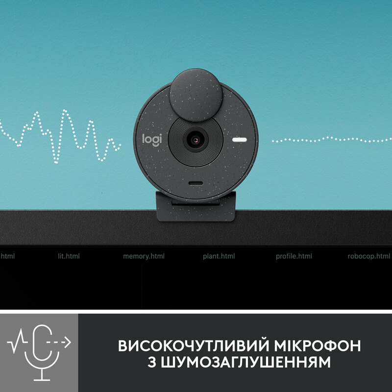 Камера для стрімінгу Logitech BRIO 300 FHD Graphite (960-001436) - фото - №3