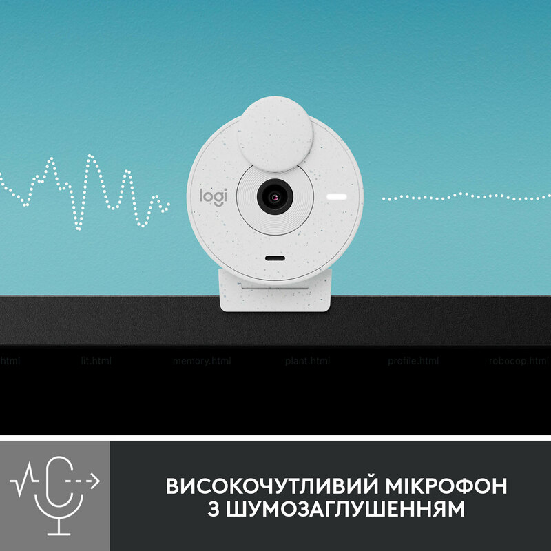 Камера для стрімінгу Logitech BRIO 300 FHD White (960-001442) фото