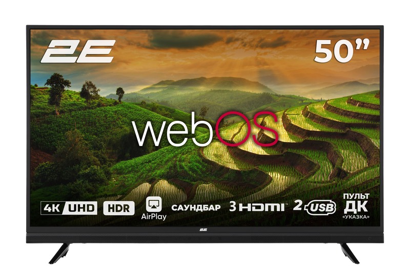 Телевізор 2E 50" 4K UHD Smart TV (2E-50A06LW) фото