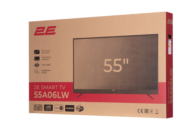 Телевізор 2E 55" 4K UHD Smart TV (2E-55A06LW) фото