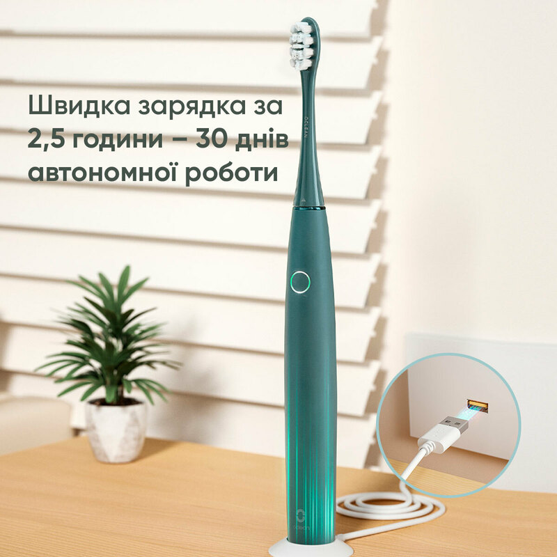 Умная зубная электрощетка Oclean Air 2T green - фото - №1