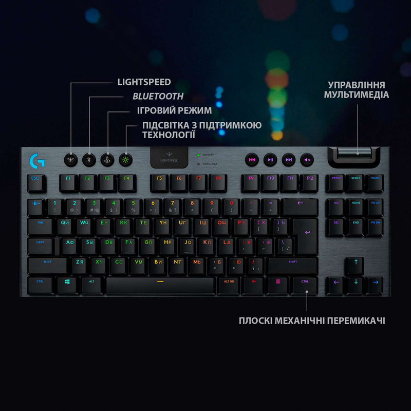 Ігрова клавіатура Logitech G915 Gaming TKL (Black) L920-009537 фото