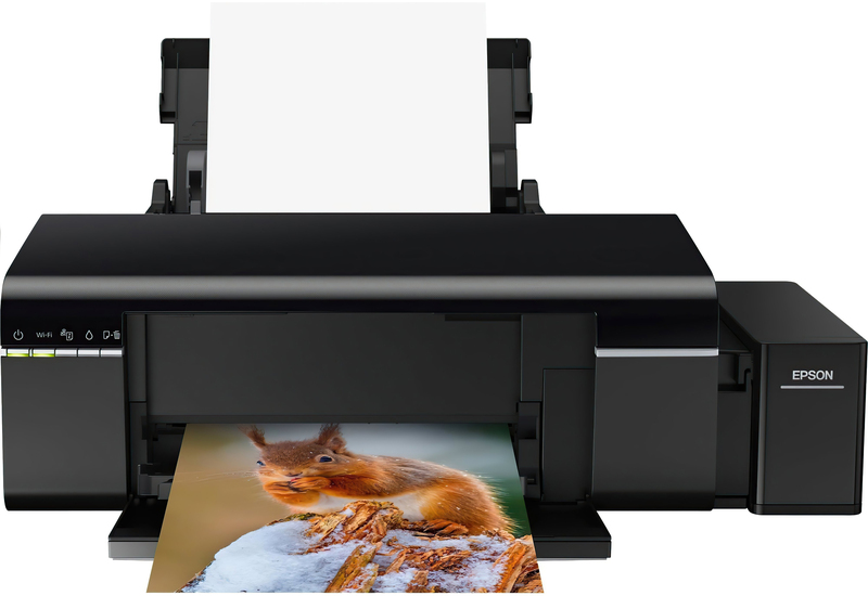 Принтер ink color A4 Epson EcoTank L805 37_38 ppm USB Wi-Fi 6 inks (C11CE86403) - фото - №0
