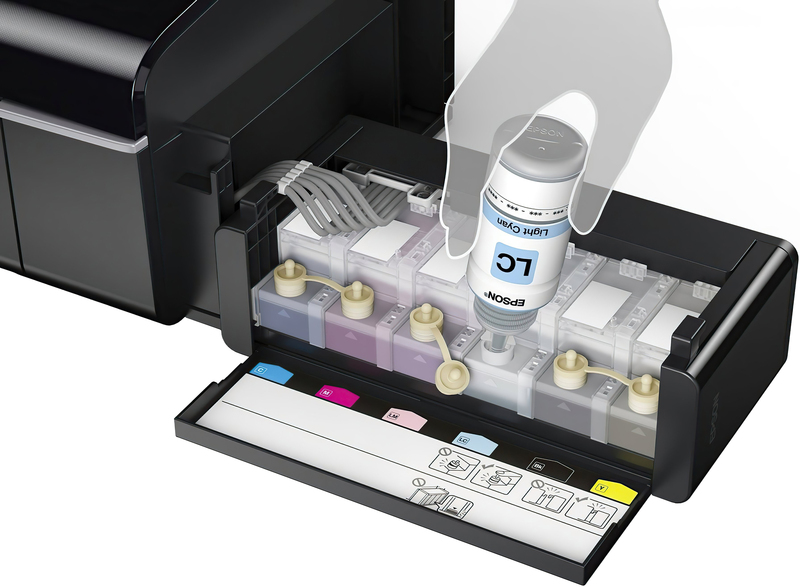 Принтер ink color A4 Epson EcoTank L805 37_38 ppm USB Wi-Fi 6 inks (C11CE86403) - фото - №5