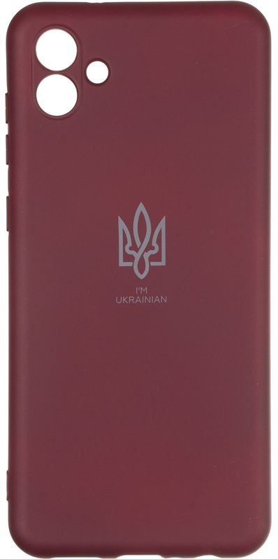 Чохол для Samsung A04e Gelius Full Soft Case Ukrainian (Marsala) фото