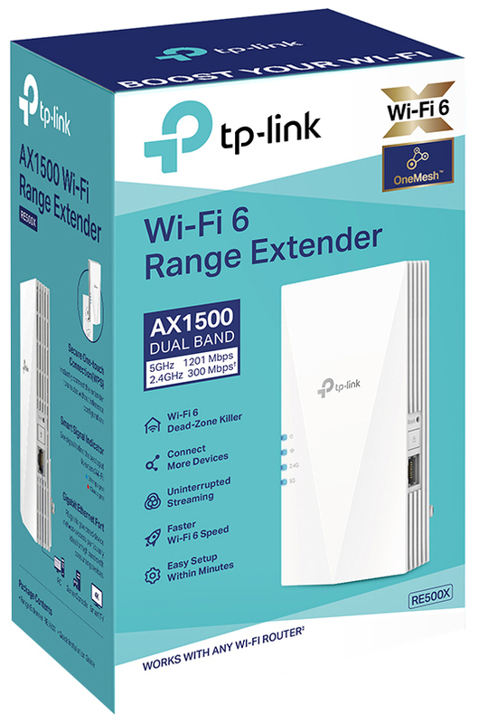 Пiдсилювач Wi-Fi сигналу TP-Link RE500X AX1500 300+1201Мбит/с фото