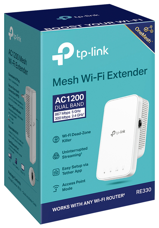 Пiдсилювач Wi-Fi сигналу TP-Link RE330 AC1200 300+867Мбит/с фото