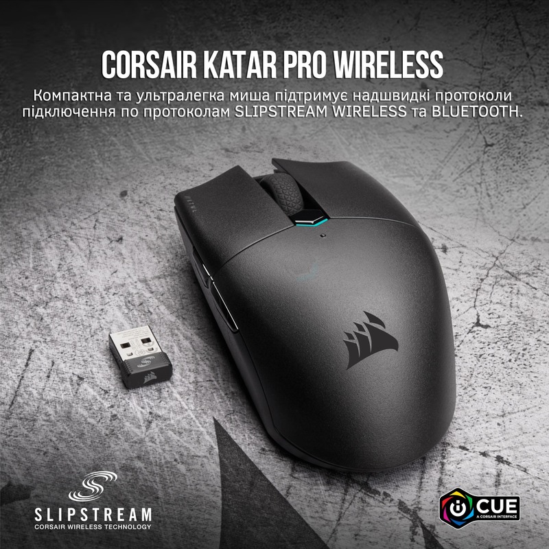Ігрова комп'ютерна миша Corsair KATAR PRO Wireless (Black) CH-931C011-EU фото