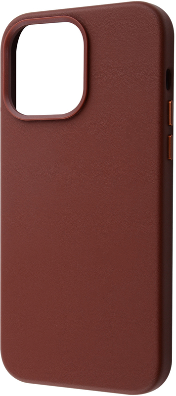 Чохол для iPhone 14 Pro Max WAVE Premium Leather MagSafe (Brown) фото
