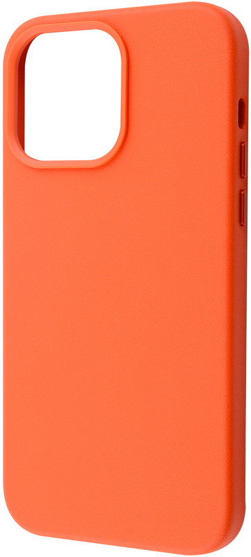 Чохол для iPhone 14 Pro Max WAVE Premium Leather MagSafe (Orange) фото