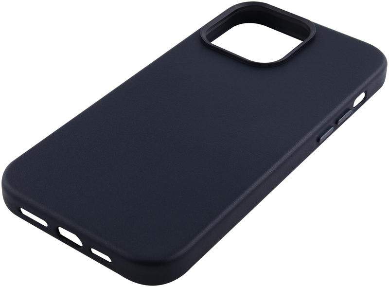 Чохол для iPhone 14 Pro Max WAVE Premium Leather MagSafe (Midnight) фото