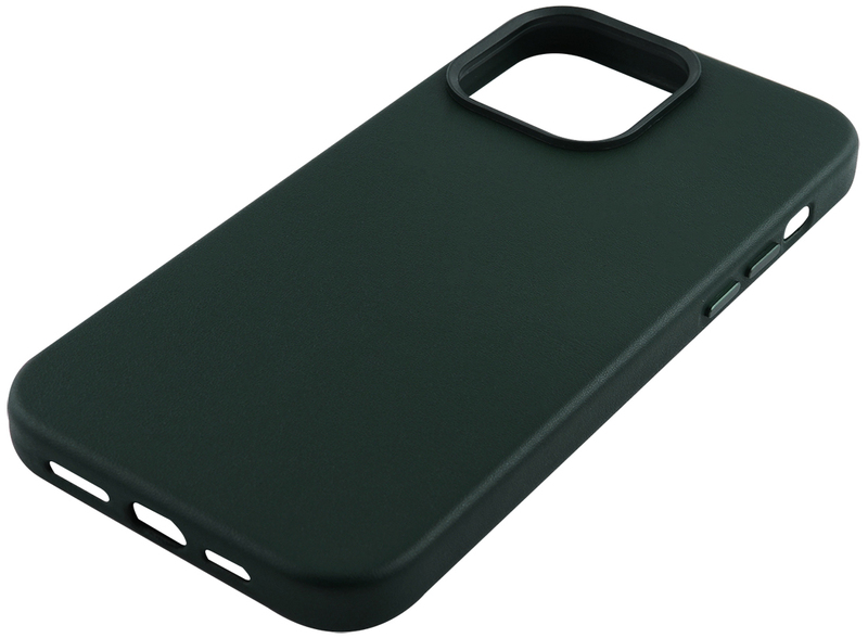 Чохол для iPhone 14 Pro Max WAVE Premium Leather MagSafe (Forest Green) - фото - №1