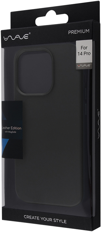 Чохол для iPhone 14 Pro WAVE Premium Leather MagSafe (Ink) фото