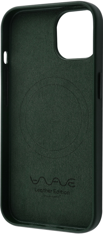 Чохол для iPhone 14 WAVE Premium Leather MagSafe (Forest Green) фото