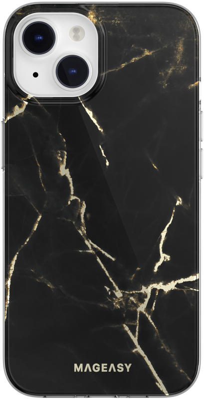 Чохол для iPhone 14 MAGEASY Marble Pearl Black (MPH061017PB22) фото