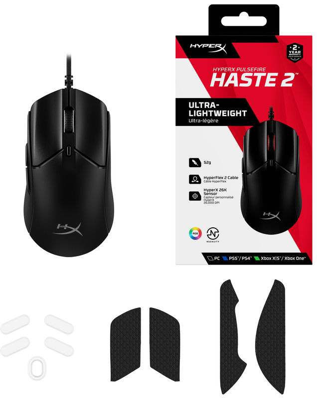 Ігрова комп'ютерна миша HyperX Pulsefire Haste 2 (Black) 6N0A7AA фото