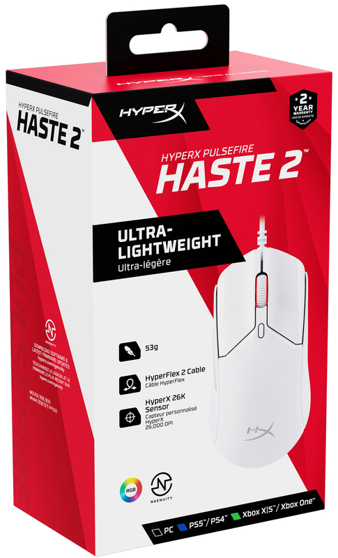 Ігрова комп'ютерна миша HyperX Pulsefire Haste 2 (White) 6N0A8AA - фото - №10