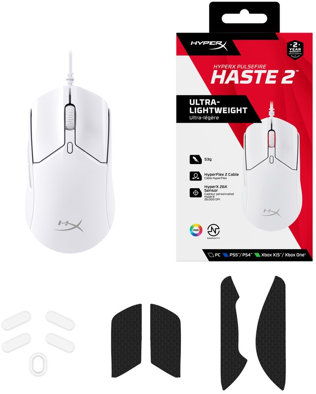 Ігрова комп'ютерна миша HyperX Pulsefire Haste 2 (White) 6N0A8AA - фото - №9
