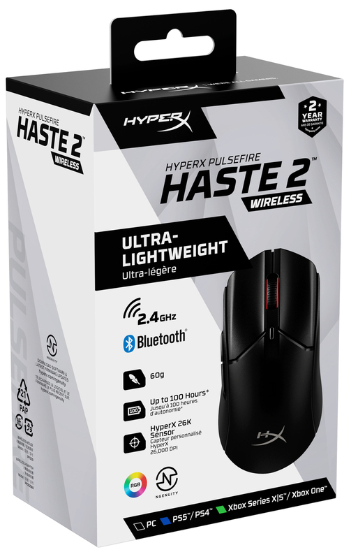 Ігрова комп'ютерна миша HyperX Pulsefire Haste 2 Wireless (Black) 6N0B0AA фото