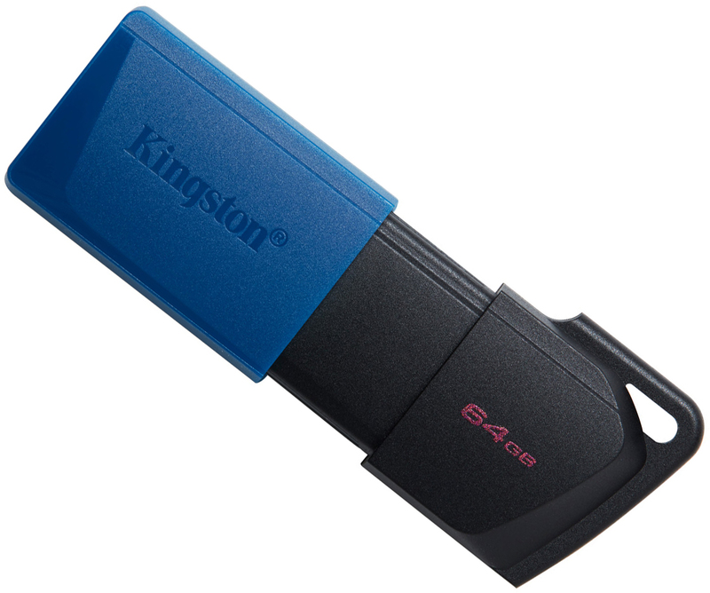 USB-Flash Kingston 64Gb (Exodia M) чорна/синя фото